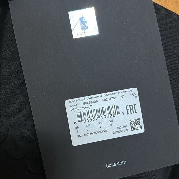 Brooklyn Nets NBA x Hugo Boss Black Bounce Logo Tri-Blend Pullover Hoodie - Size - Picture 7 of 8